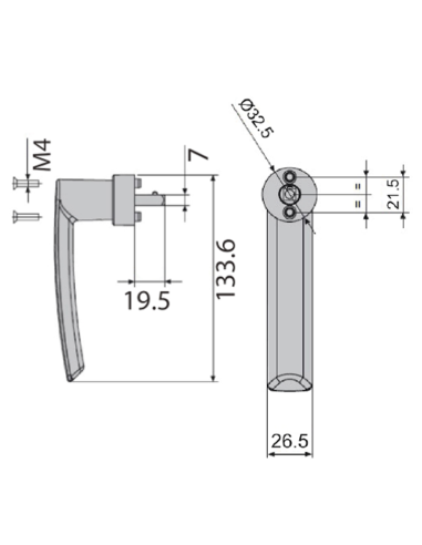 MANILLA FAP IRIS SIN BASE 0500A L/ INOX MV