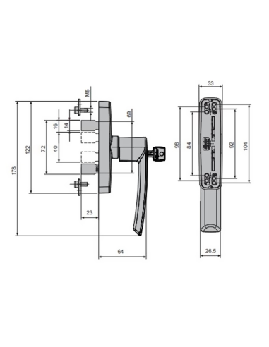 CREMONA FAP GEA 0541B 2 PALAS CON LLAVE BLANCO 9016