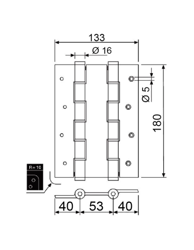 BISAGRA JUSTOR VAIVEN 3 CUERPOS DA180 BLANCO (2 Pzs)
