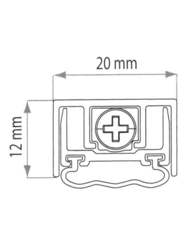 BAJOPUERTAS AUTOMATICO ALUMINIO 20MM 1200MM