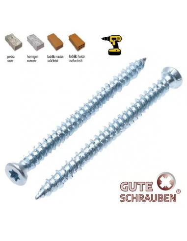 Tornillo Gute Schrauben 7,5 x 42 TORX - Resistencia y precisión para hormigón