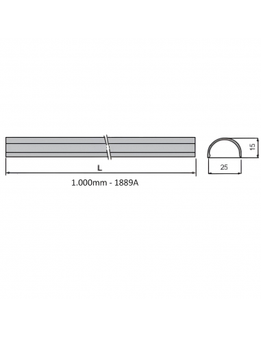 Juego varilla de conexión + embellecedor lothus 1889c 1400mm Inox en detalles