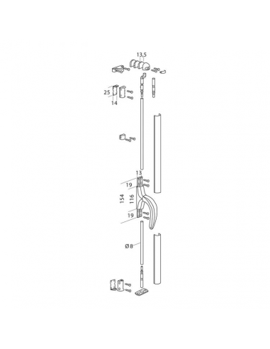 Cremona Lothus con llave 1871 Negro- Partes
