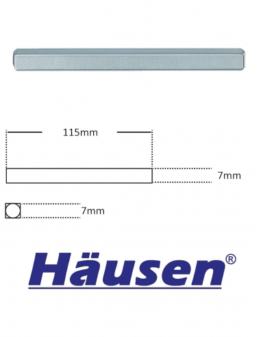 Esquema Tecnico - Cuadradillo Recto 7mm x 115mm Ref: H7007